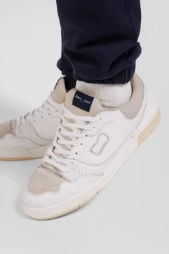 Basket en cuir blanches et beiges EP10