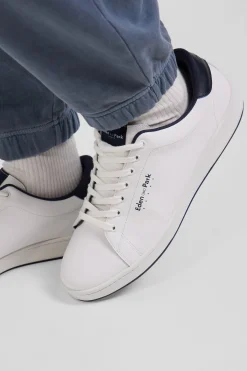 Baskets basses en cuir blanc