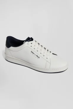Baskets basses en cuir blanc