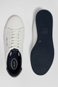 Baskets basses en cuir blanc