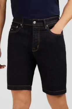 Bermuda bleu foncé en jean brut