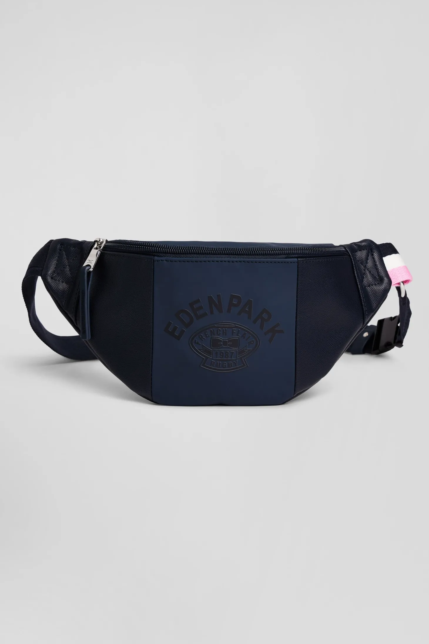 Besace banane bleu marine sérigraphie Eden Park
