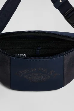 Besace banane bleu marine sérigraphie Eden Park