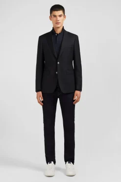 Blazer noir 100 % laine