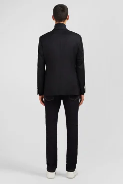Blazer noir 100 % laine