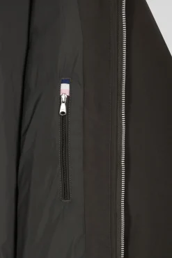 Blouson zippé à capuche kaki