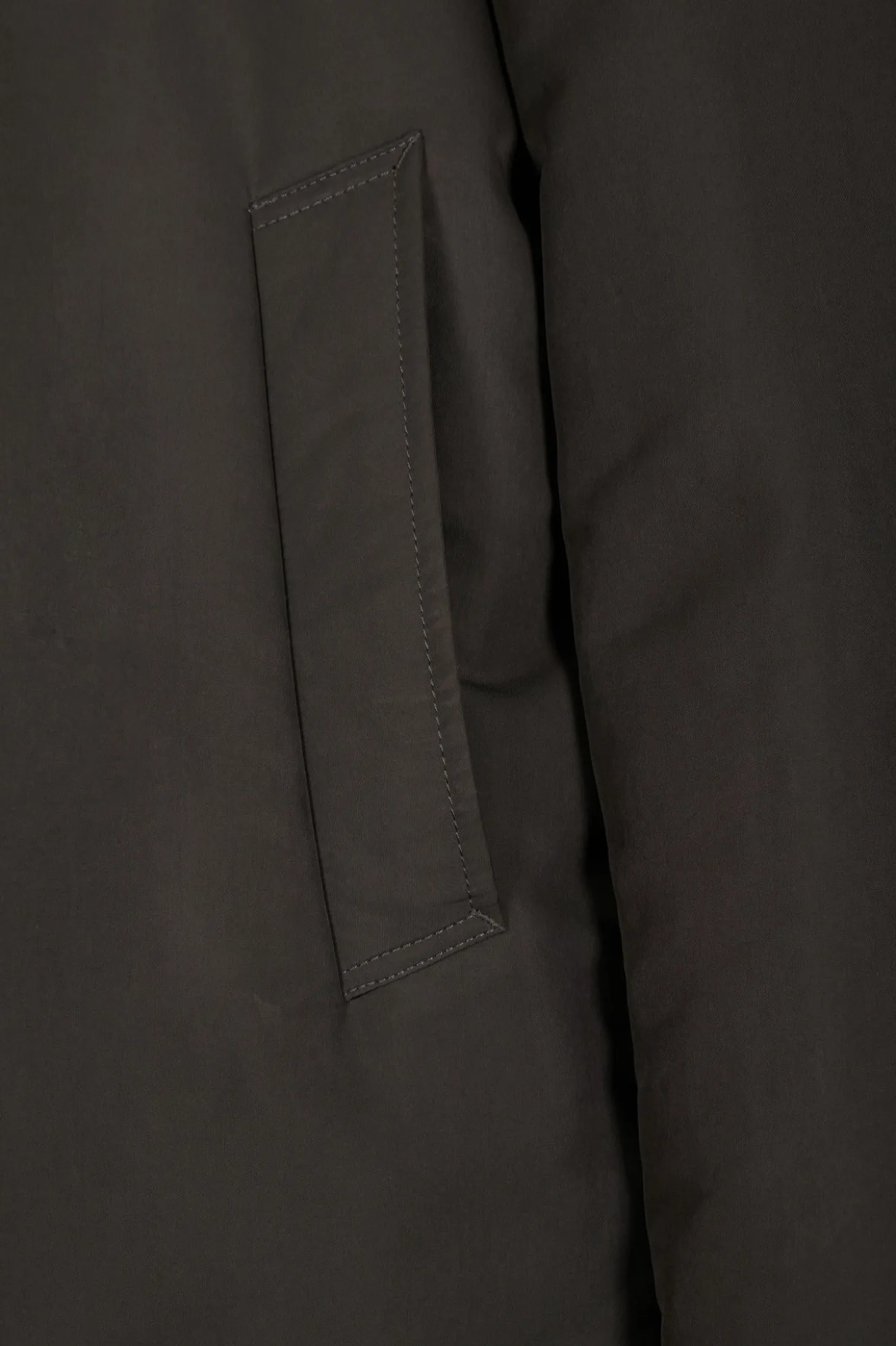 Blouson zippé à capuche kaki