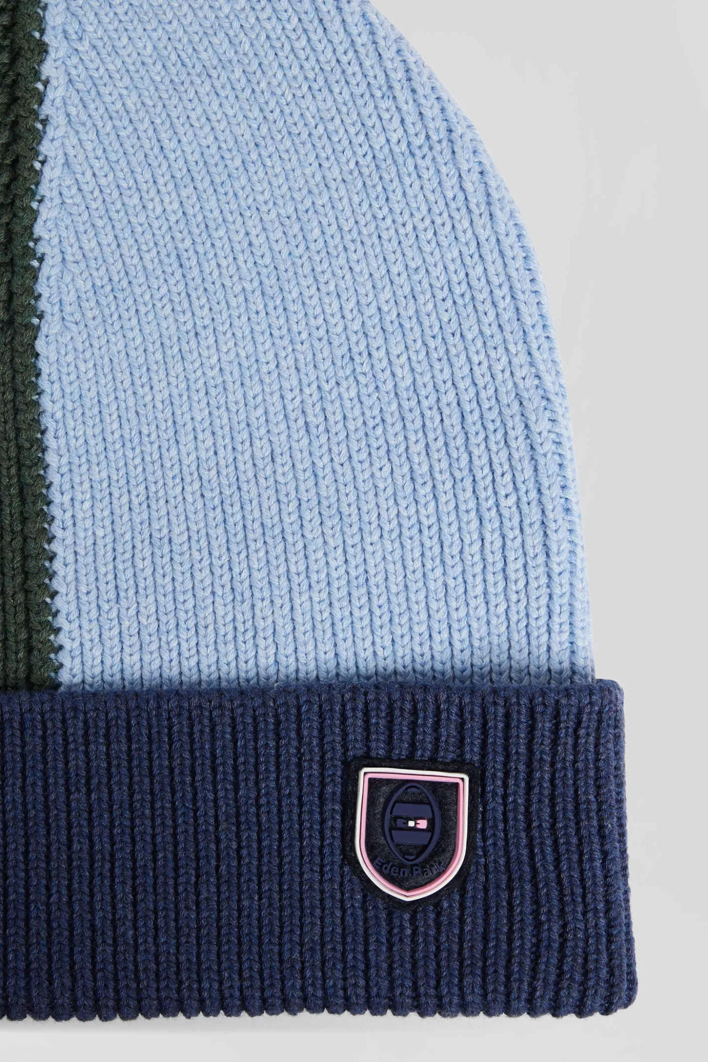 Bonnet colorblock en coton bleu marine
