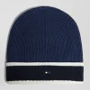 Bonnet en coton bleu foncé jacquard EP10