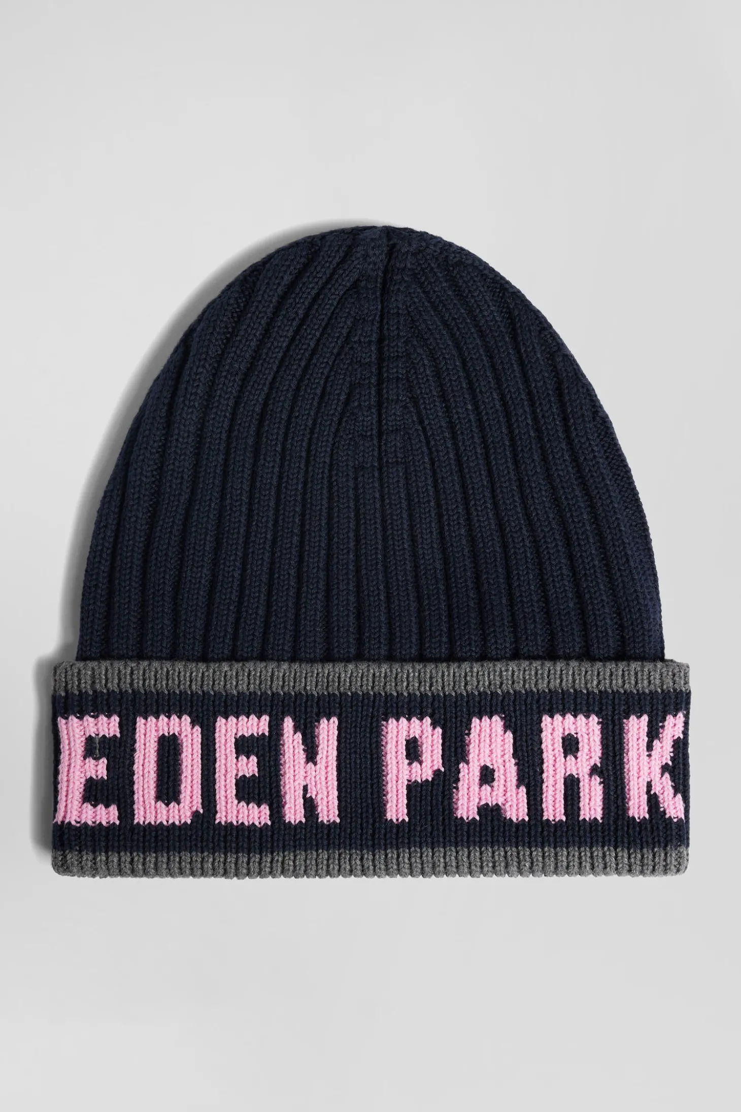 Bonnet en coton bleu marine jacquard EDEN PARK
