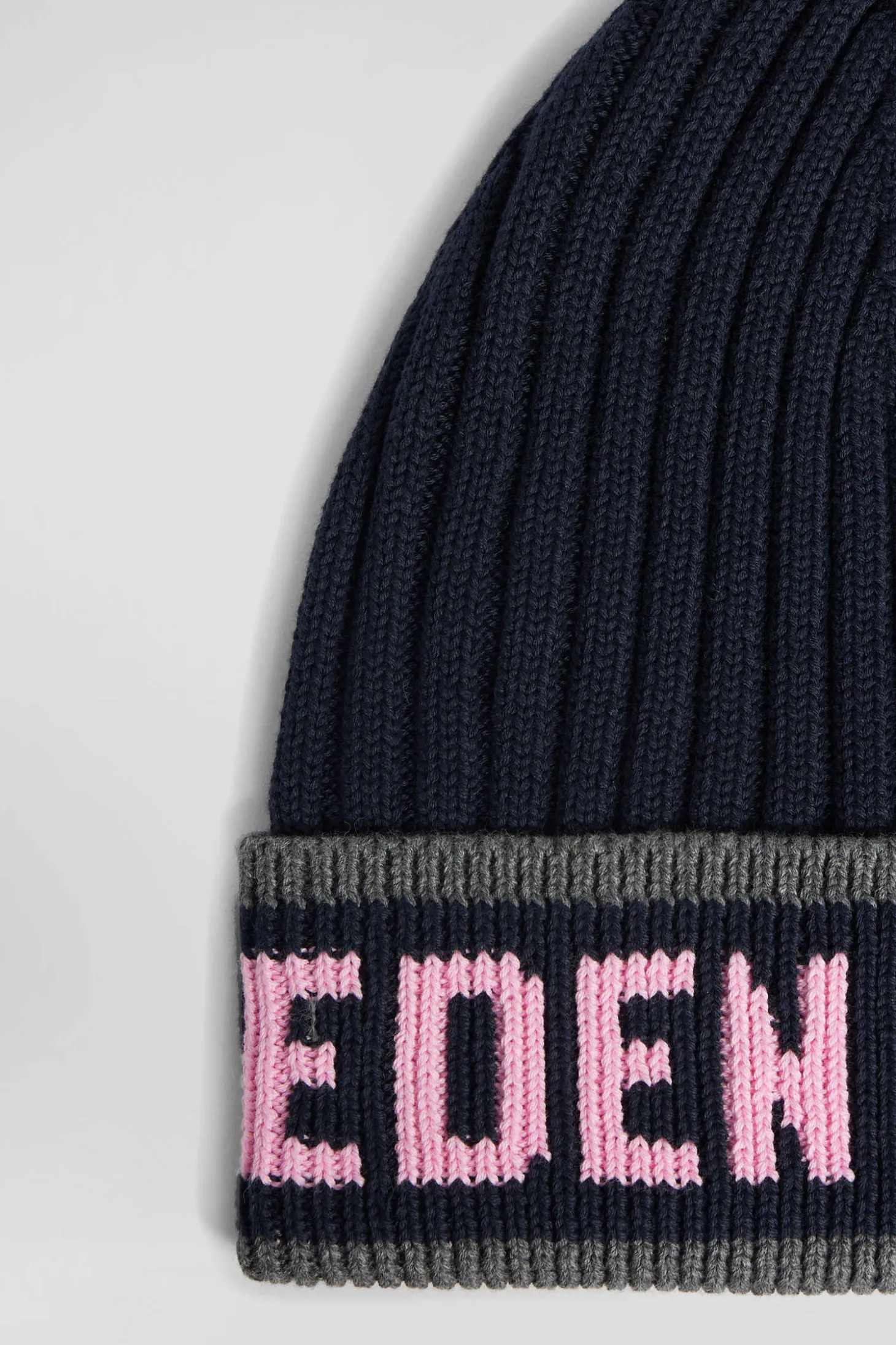 Bonnet en coton bleu marine jacquard EDEN PARK