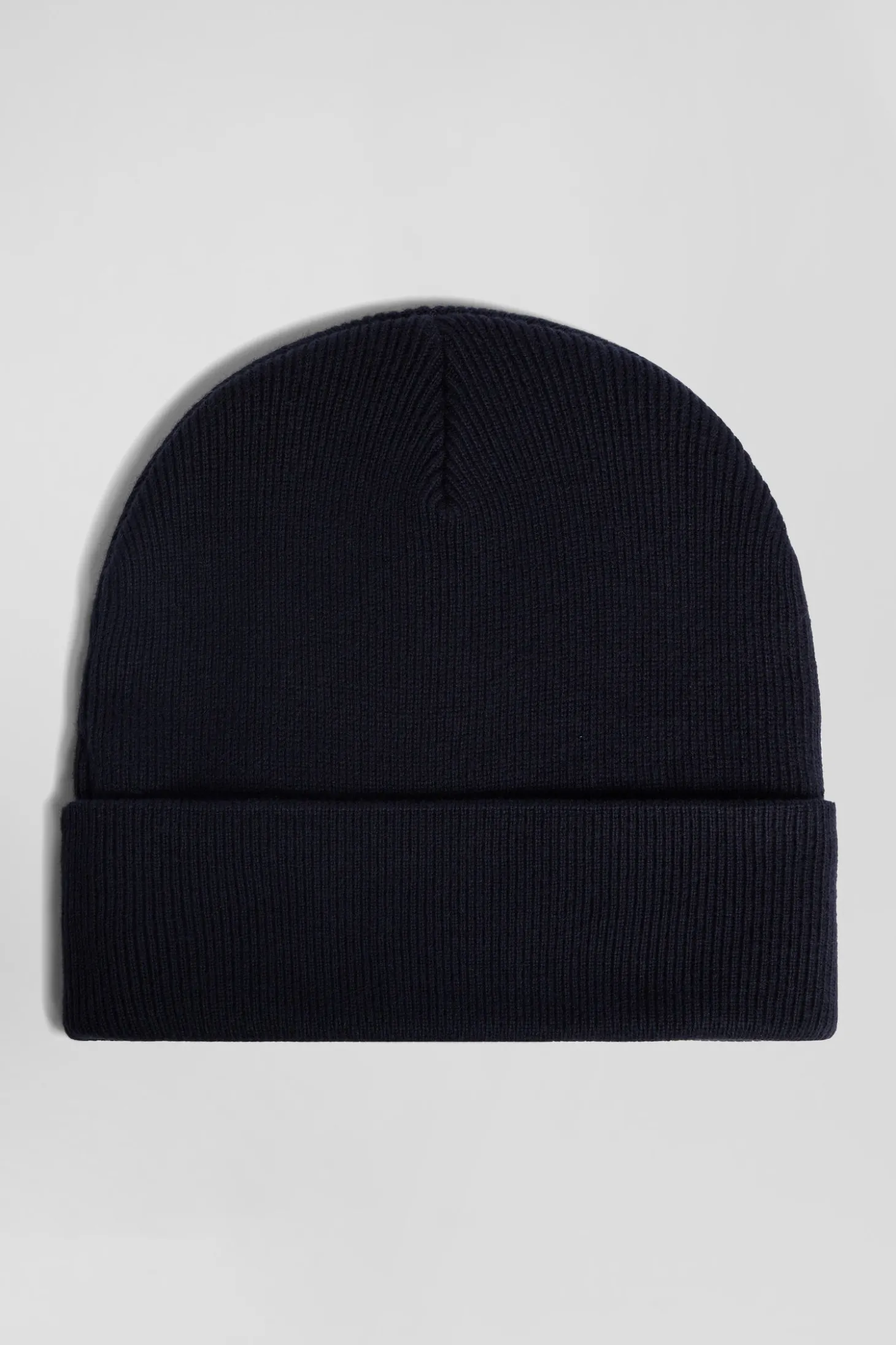 Bonnet en coton et cachemire bleu marine