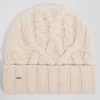 Bonnet en laine torsadée écru