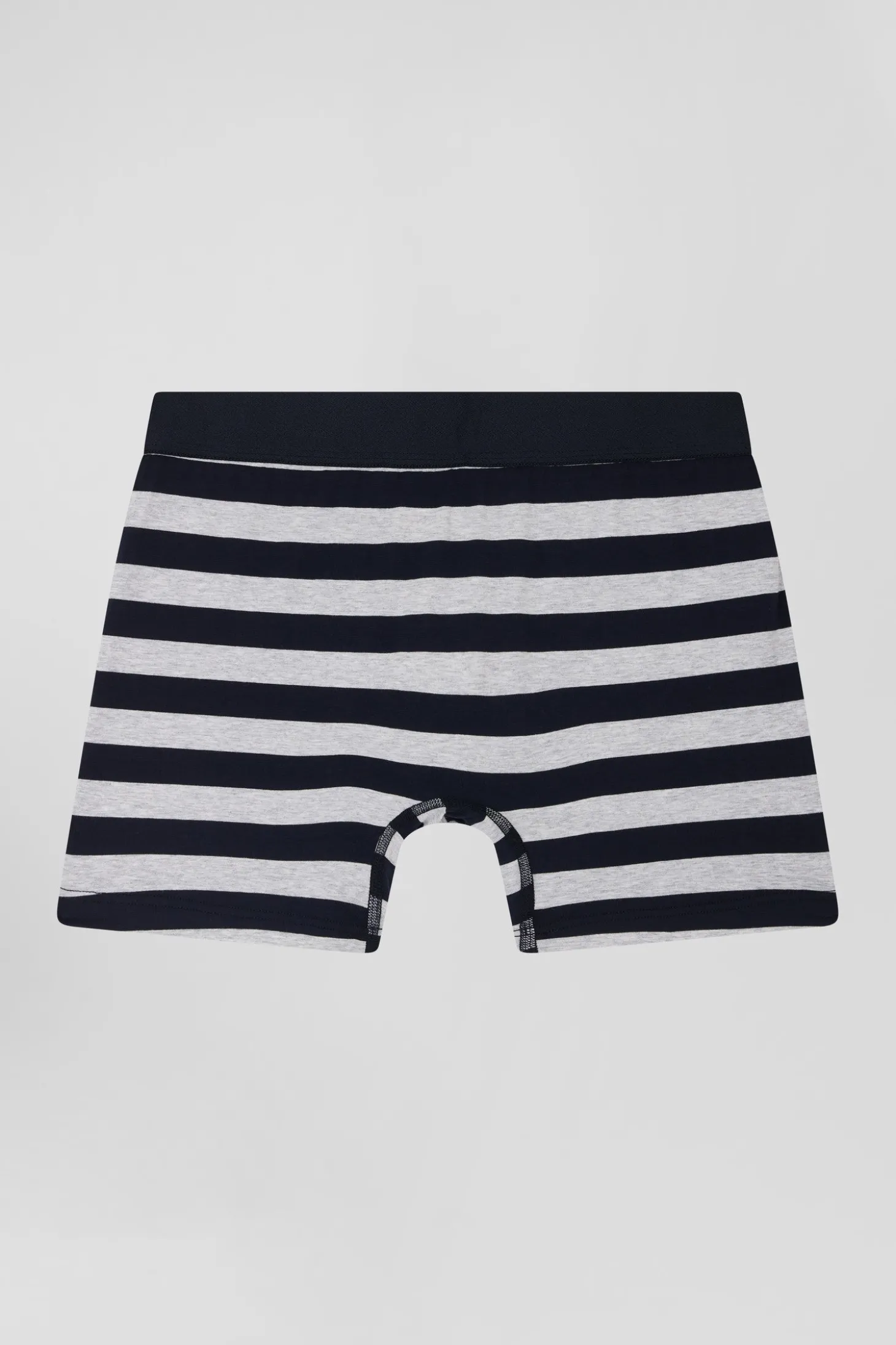 Boxer cerclé en coton stretch gris