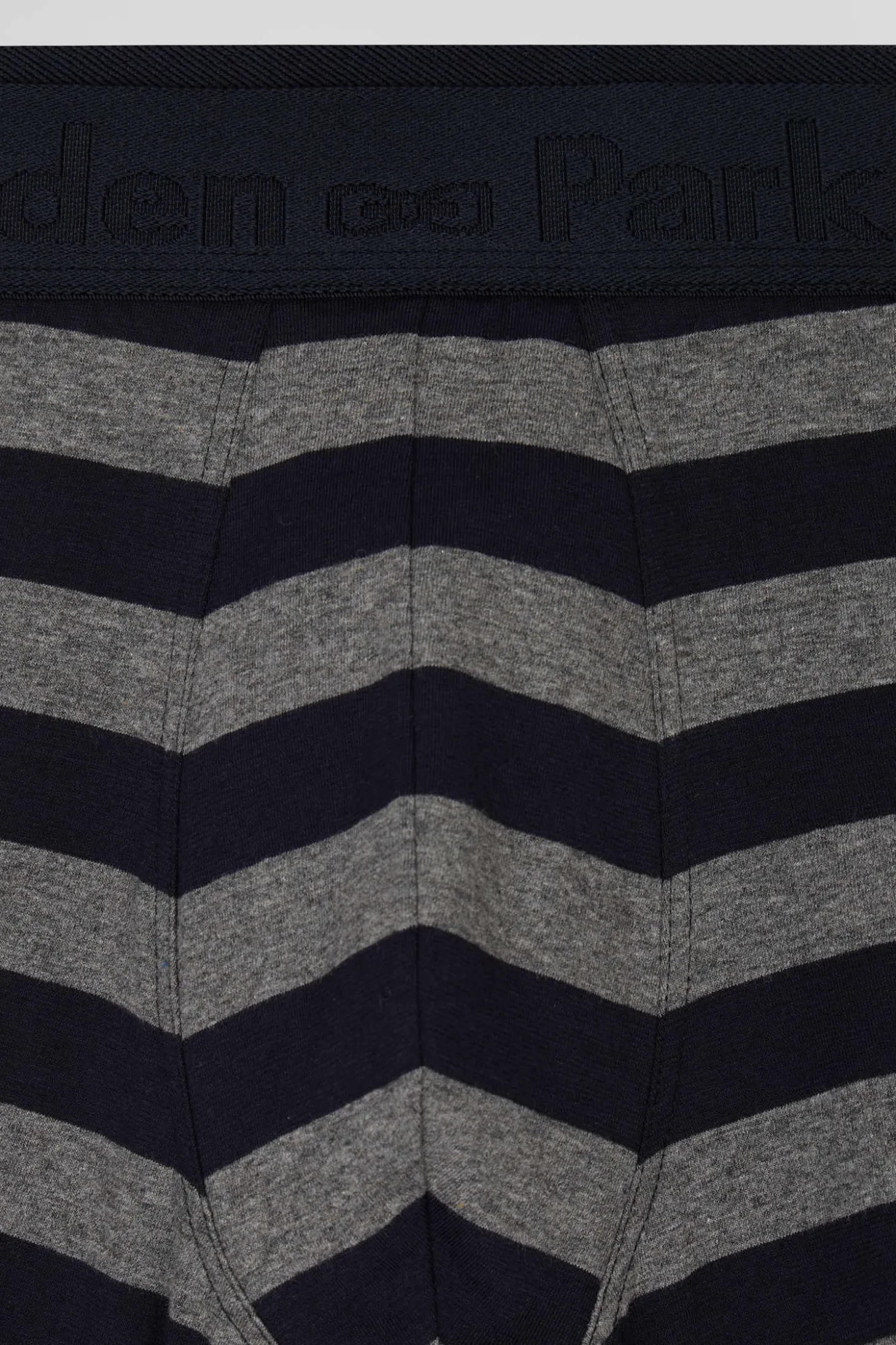 Boxer cerclé en coton stretch gris anthracite