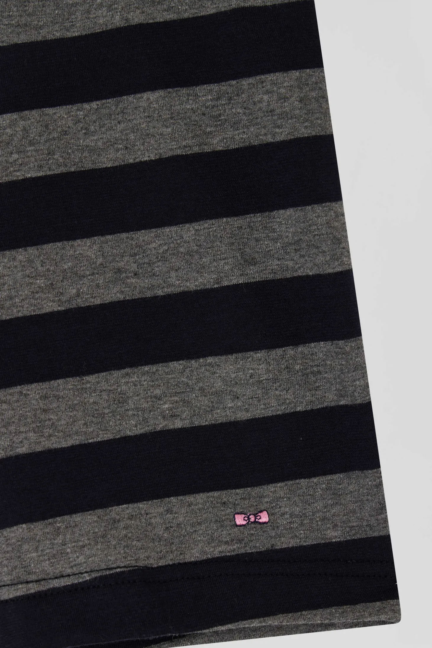 Boxer cerclé en coton stretch gris anthracite