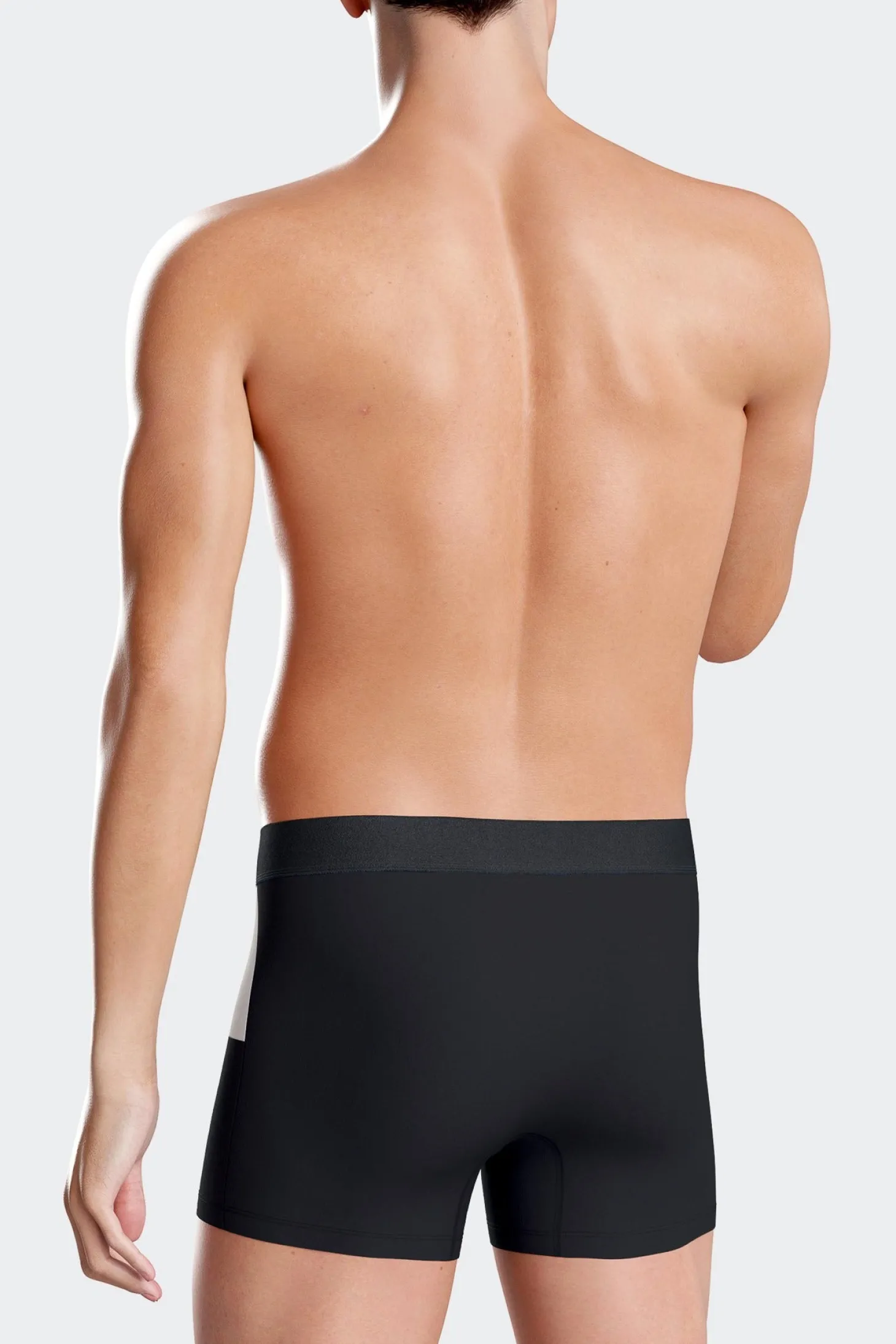 Boxer colorblock en coton stretch rose