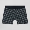 Boxer en coton stretch à micro-motifs vert