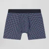 Boxer en coton stretch à micro-motifs rose