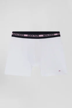 Boxer en coton stretch blanc