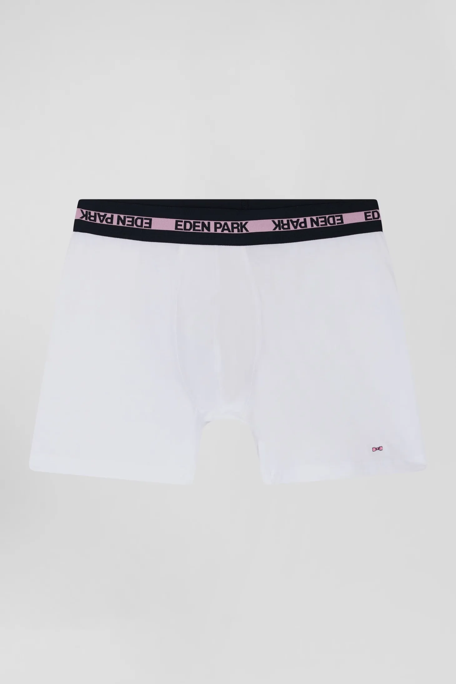 Boxer en coton stretch blanc
