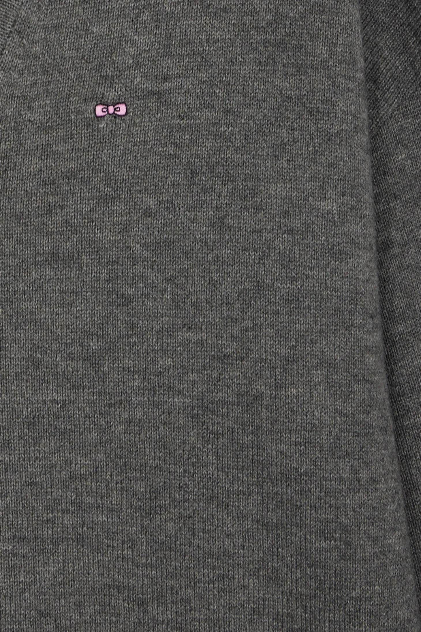 Cardigan en laine et coton gris chiné coupe Relaxed