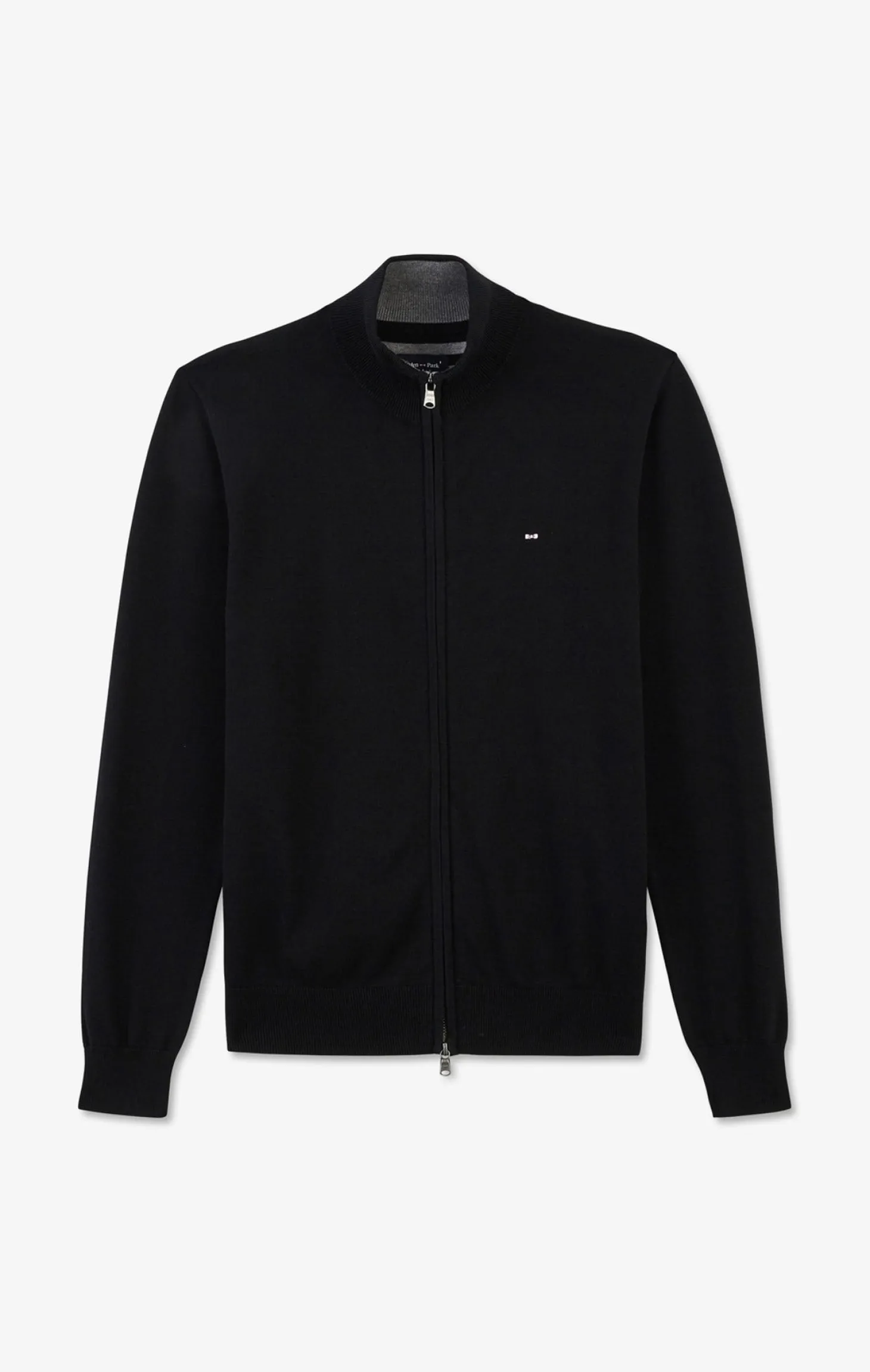 Cardigan noir zippé en coton