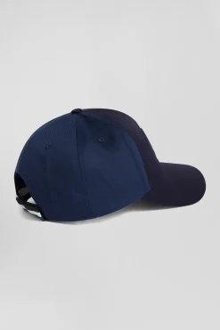 Casquette bicolore en coton bleu foncé