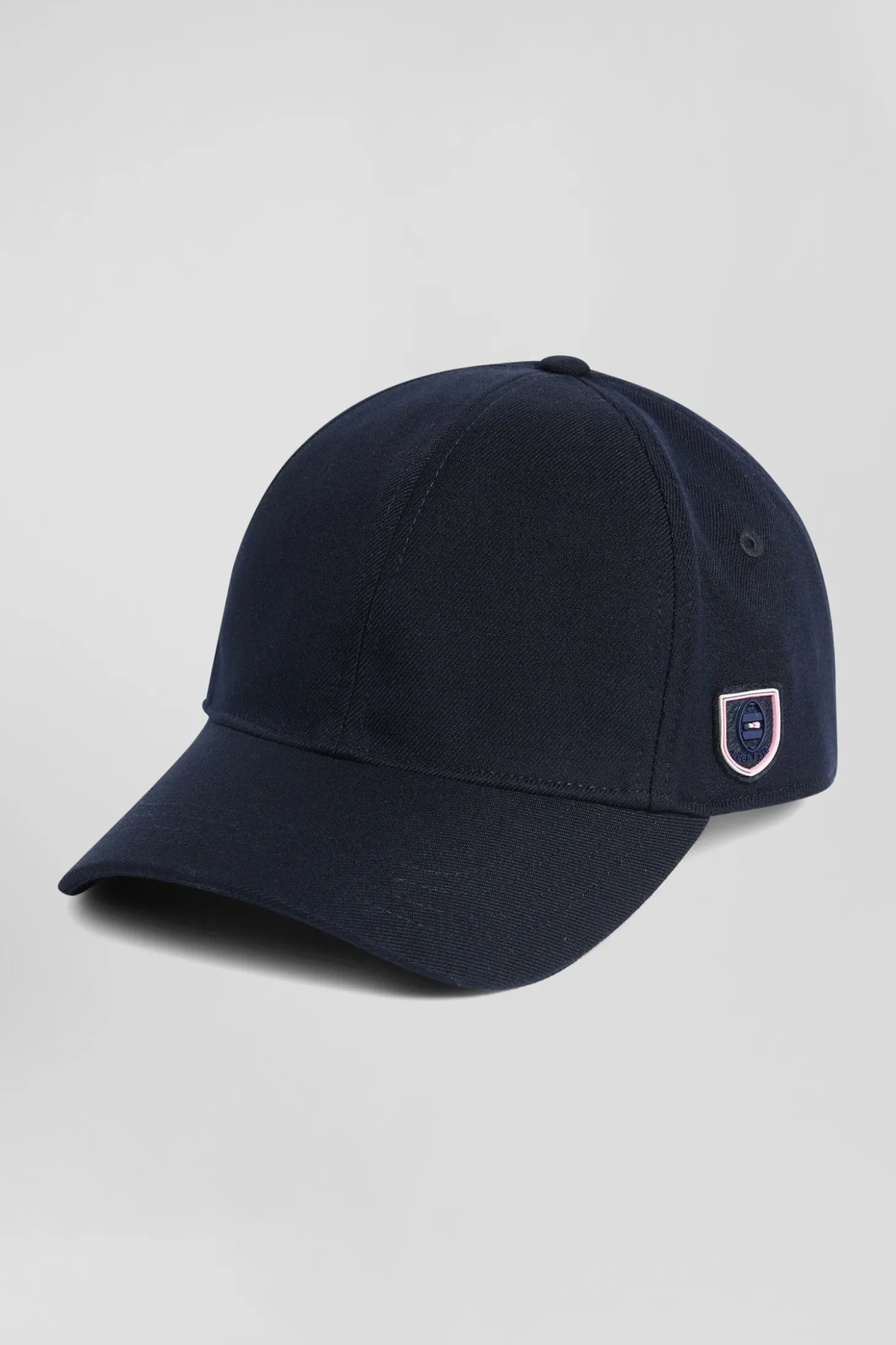 Casquette bleu marine badge gomme galon tricolore