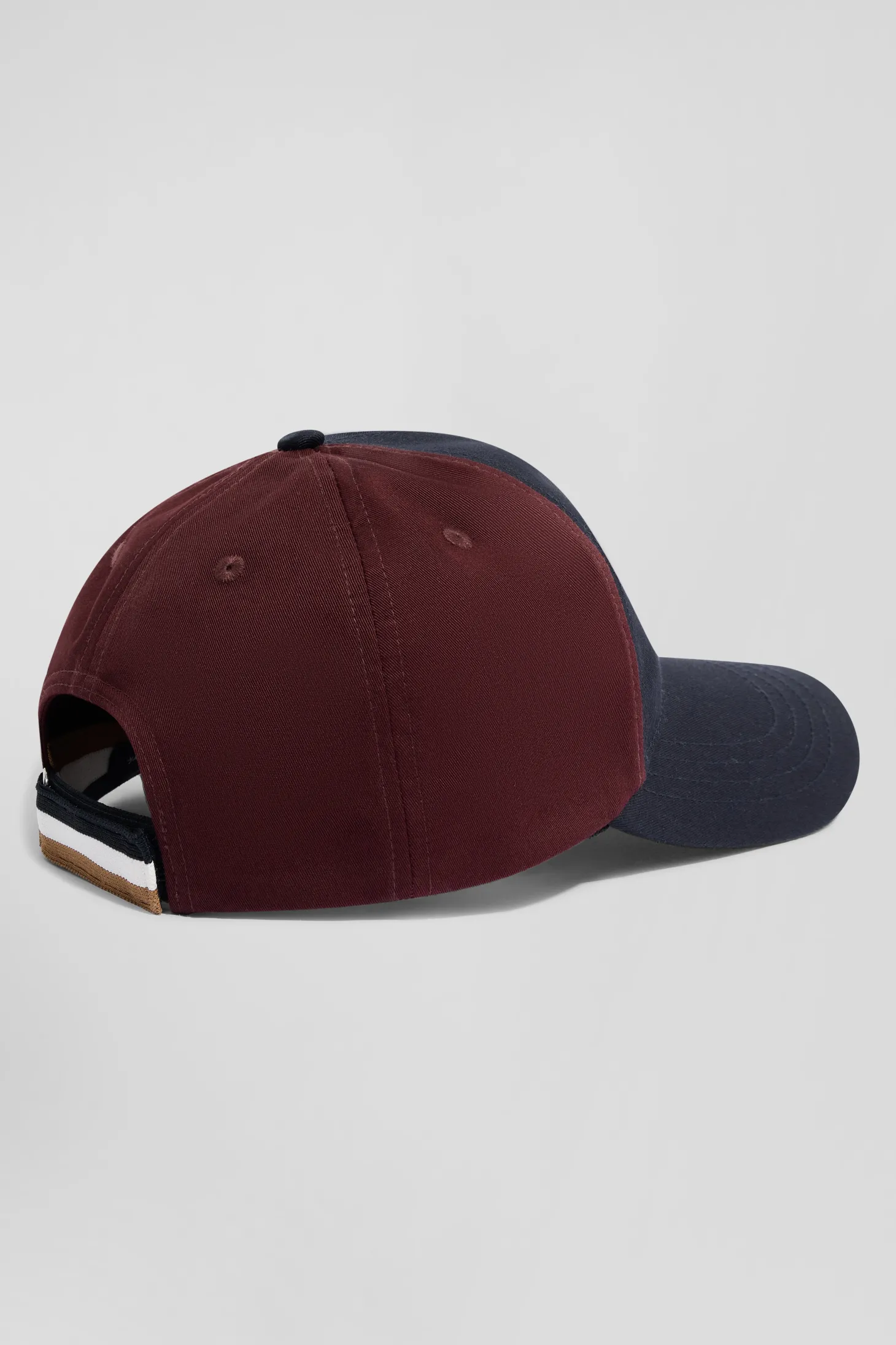 Casquette en coton bordeaux et marine