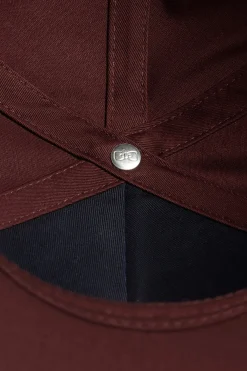 Casquette en coton bordeaux nœud papillon