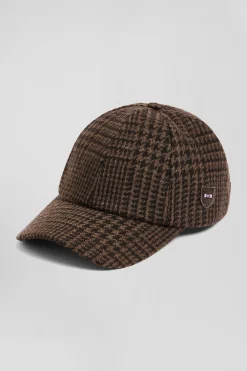 Casquette en laine mélangée marron
