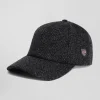 Casquette en laine mélangée gris anthracite