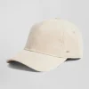 Casquette en velours côtelé écrue