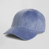 Casquette en velours côtelé bleue