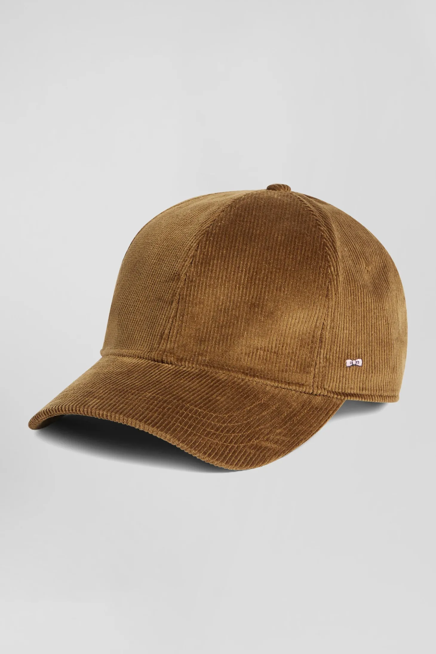 Casquette en velours côtelé camel