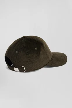 Casquette en velours côtelé kaki