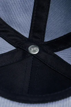 Casquette en velours côtelé bleue