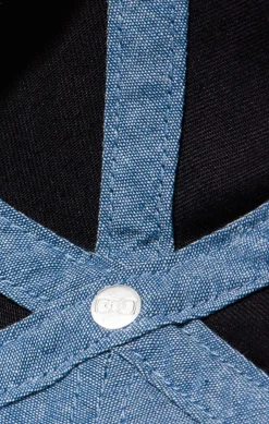 Casquette noire unie en coton