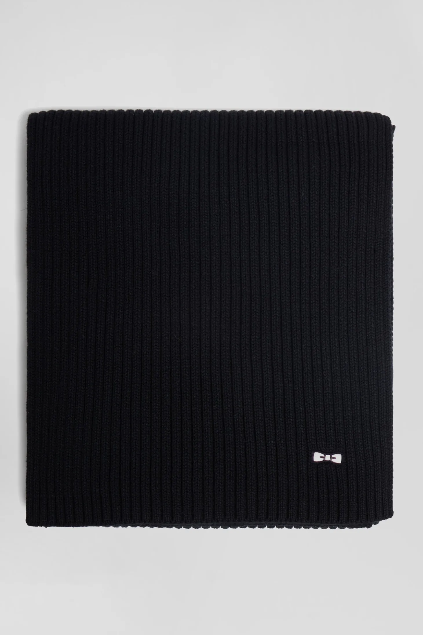 Écharpe unie en coton noir