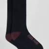 Chaussettes en coton stretch rayées bleu marine