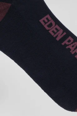 Chaussettes en coton stretch rayées bleu marine