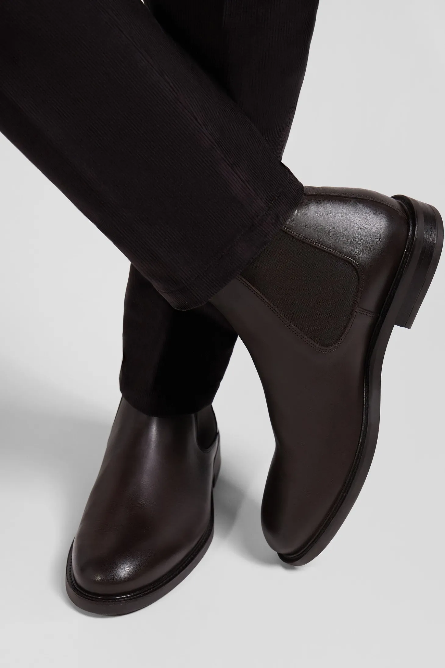 Chelsea boots en cuir marron
