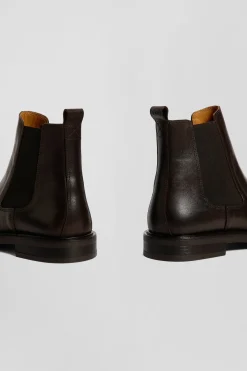 Chelsea boots en cuir marron