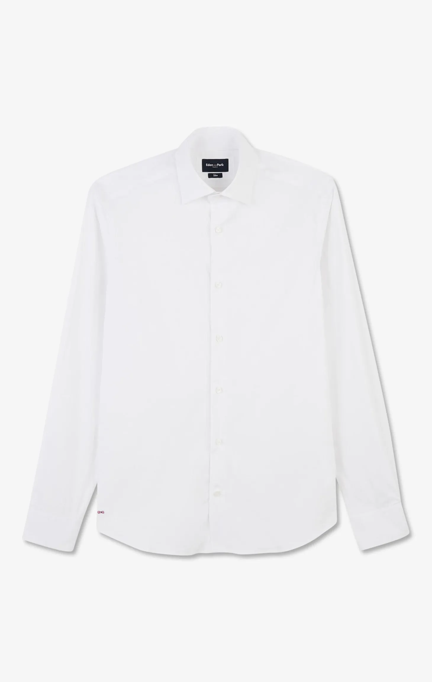 Chemise blanche slim en popeline stretch