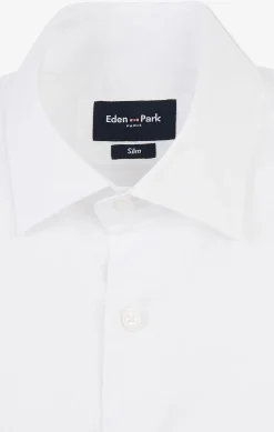 Chemise blanche slim en popeline stretch