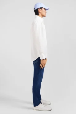 Chemise blanche unie en coton