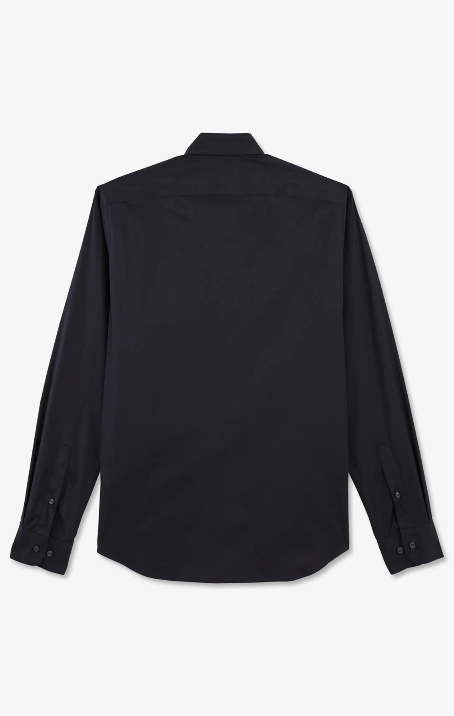 Chemise bleu marine slim en popeline stretch