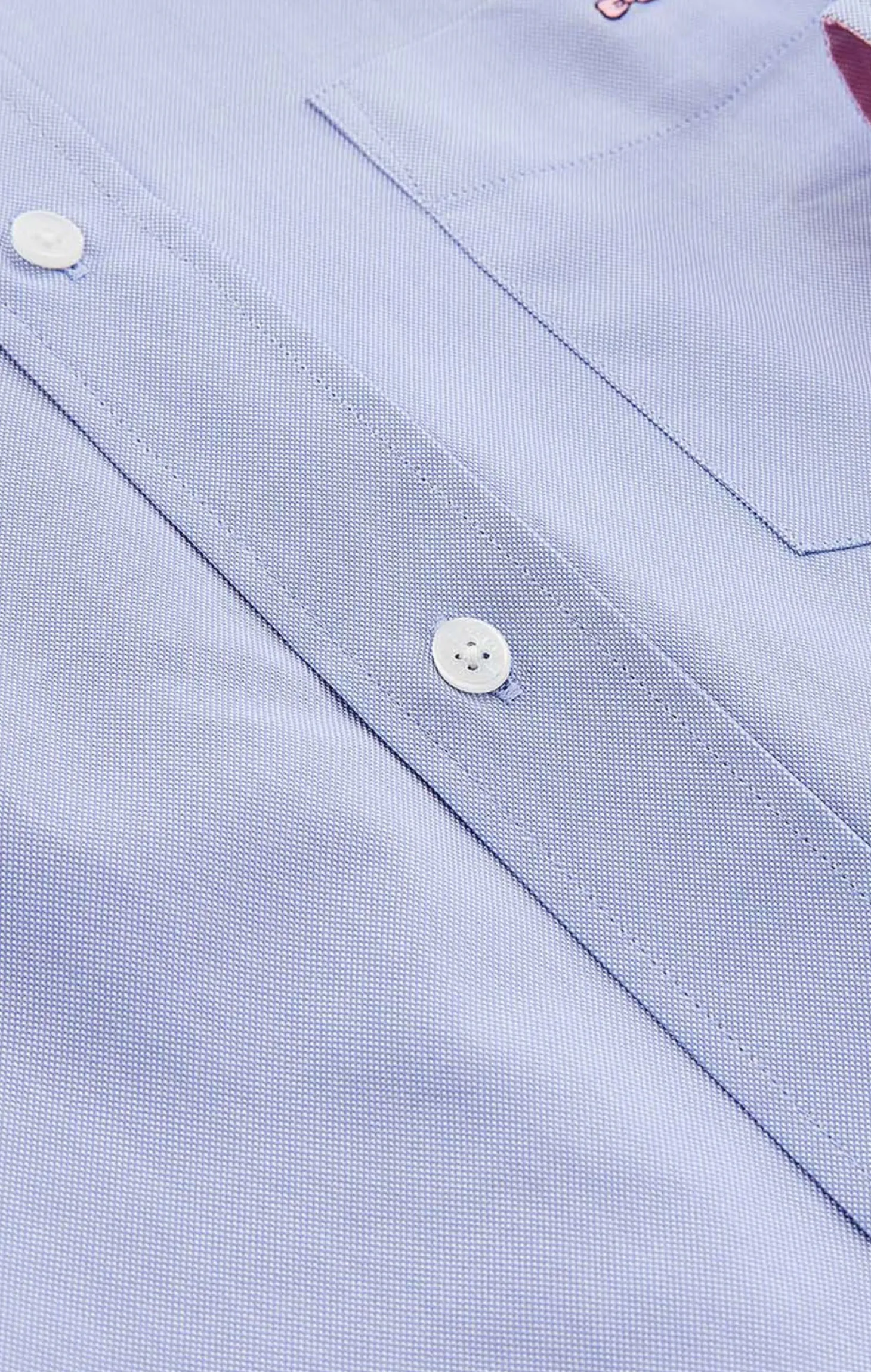 Chemise bleue unie en coton