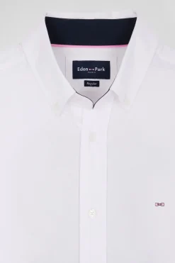 Chemise en coton blanc coupe Regular broderie dos N°10